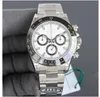 116500LN Zegarek mężczyzn Clean v3 nowa wersja biała Cermica Bezel Funkcja czasowa CAL.4130 Ruch mechaniczny Grubość meteorytowa 12.2 Zegarki Chronograph Męskie