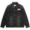 Мужские куртки дизайнерского бренда High End Version of Winter Gu English с длинными рукавами и откидным воротником для тепла, моды и повседневного универсального джинсового топа OOF6