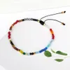 Moda 12 constelações sorte pedra equilíbrio contas 7 chakra pulseira 3mm contas reiki buda oração pulseiras para women232j