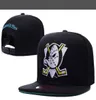 NOWOŚĆ Men039s Anaheim Mighty Ducks Snapback Hats Team Logo Haft Hafder