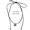 Pendant Necklaces Adjustable Choker Neck Tie Chain Fashion Butterfly Necklace Jewelry Gift