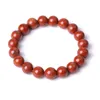 Strang 10 Stück natürliche 6 mm 8 mm 10 mm rote Steinperlenarmband Yoga Heilung Liebhaber Paar Freund Buddha Armbänder