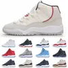 11S Kids Basketball Shoes Gym Red Infant Kids Toddler Gamma Blue Concord 11 Trainers Boy Girl Tn Sneakers Space Jam Kids 28-35
