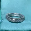 Anillo de diamante de promesa hecho a mano 100% real S925 anillos de boda de compromiso de plata esterlina para mujeres joyería de dedo nupcial LJ20083284S