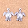 33 pièces Antique argent Bronze plaqué tortue tortue de mer pendentif à breloques collier à faire soi-même Bracelet résultats de Bracelet 26 23mm2531