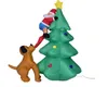 Dekorationen LED LEG LAGEBLUTBREISE WHITILY BREE MIT Lustiger Weihnachtsmann Hundeparty Urlaub in die Innenräume im Freien im Freien im Freien leuchtet Weihnachts -Dekor Rasen Yar