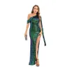 2023 Nya gränsöverskridande Amazon Hot Selling European och American Sequin Women's Sexy Dress med skinkor och Elastic Dress Factory
