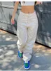 Y2K damskie dżinsy modne luźne dżinsowe spodni street Street Faiend Female Spodni Niebieskie/Off White S-XL Drop 231226