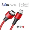 1M Нейлоновые плетеное кабели с несколькими цветами Type-C Type C Light PD Cable 3a-шнур для iPhone 15 12 Samsung Xiaomi Huawei телефоны