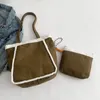 イブニングバッグ女性レトロクラシック財布スタイリッシュなキャンバストートバッグトップハンドルハンドバッグジッパーポケット用のポケット
