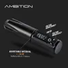 Ambition Macchina per penna portatile senza fili per tatuaggi Batteria al litio Caricabatteria 1950mAh Display a LED Attrezzatura per tatuaggio 231225