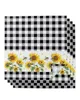 Farm Sunflower Bee Plaid Table Mat Wedding Holiday Party Dining Placemat Kitchen Accessories Napkin 231225