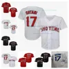 Japon 17 Shohei Ohtani Baseball Jerseys Samurai tous cousus fans personnalisés Sport Hipster Shorts manches tous cousus femmes hommes jersey