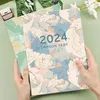 2024 Kalender-Planer-Notizbuch, 365 Tage effektives Notizbuch, wöchentliches Ziel, Gewohnheits-Tracker, Kawaii-Agenda, Tagebuch, Zeitplan, Organizer 231226