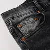 Jeans pour hommes Purple Jeans Designer pour hommes Skinny Fashion Moto Pantalon Wash Patchwork Luxe Amirs Dot All Round BrandLDJ6