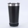 Cross Border 16oz Cup Beer Cup مع نظام صوت Bluetooth ، وفتحة الفولاذ المقاوم للصدأ الفولاذ المقاوم للصدأ ، كوب الآيس كريم