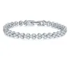 OMHXZJ Bracelets entiers mode haute qualité exquis luxe AAA Zircon 925 en argent Sterling cadeau femmes Bracelets romains Bracelets S1257571