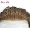Pełna francuska koronkowa hair do włosów dla mężczyzn 80 90 światła gęstości męska System wymiany czarnego brązowego blondynki szary kolor 231226