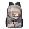 Tassen Anime My Hero Academia HIMIKO Toga 3D Print Schooltassen voor Jongens Meisjes Basisschoolleerlingen Rugzakken Kinderboekentas Satchel Back Pac