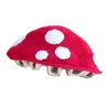 Berets Fun Mushroom Hut Halloween Party Urlaub Frauen Winter gestrickte Hüte