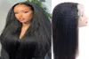 Brazilian Human Hair 13x4 Transparent Lace Frontal Wigs Kinky Straight 180 Density5688189