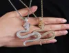 Collana con ciondolo cobra a forma di C in oro 14 carati con zircone cubico, per uomo, donna, regalo, gioielli, rapper, cantante, accessori4272032