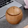 Umidificadores de grão de madeira vaso umidificador difusor USB carro escritório casa colorido luz noturna silenciosa umidificaçãoL231226