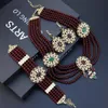 Bracelets Sunspicems Elegent Maroc Algeria Bride Wedding Bijoux Bijoux Collier perlé Collier Bracelet d'oreille pour femmes Couleur or