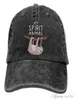 pzx Baseball Cap for Men Women My Spirit Animal is A Sloth Women039s Cotton Adjustable Denim Cap Hat Multicolor optional2646075