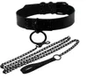 Chokers Mode Sexy Klinknagel Vrouwen Man Donker Zwart Punk Gothic Alter Slave PU Leer Trekkabel Ketting Bondage Ketting sieraden8860076