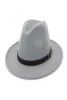 Vintage Wool Felt Fedora Hat Wide Brim Ladies Trilby Chapeu Feminino Hat Women Men Jazz Church Godfather Sombrero Caps4331951