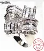 Vecalon Deluxe Versprechensring, 925er Sterlingsilber, Diamant, große Verlobungs- und Eheringe für Damen, Party-Schmuck8833591