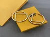 Box Fashion Stud Womens Big Circle Simple Gold Earrings HOOP Stamp Earring for Woman 고품질 고급 디자이너 Jewelry EA1256585