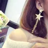 2018 Nouvelles arrivales Fashion Brincos Bijoux Pentagram Star Metal Chaîne Long States Tassel Drop Orees Boucles pour Wome Jewelry1359168