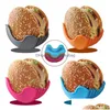 Voedselspaarders Opslagcontainers Voedselspaarders Intrekbare Sandwich Hamburger Vaste Box Broodjes Herbruikbare Sile Burger Rack Houder Clip Hele Otaqp