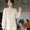 Abiti da lavoro Set di maglione cardigan Cappotto leggero lavorato a maglia di lusso autunnale con abito da pendolare in due pezzi da donna