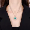 Ожерелья с подвесками, ювелирные изделия, медное дно, позолоченное ожерелье с квадратным камнем, темперамент, классическое ожерелье для женщин CHN340