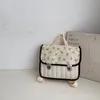 Veado jonmi estilo coreano crianças mochila retro floral impresso bebê meninas saco de escola ao ar livre piquenique crianças mensageiro sacos 231225