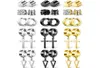 Stud 15 Pairs Magnetic Fake Earrings Stainless Steel Cross Dangle Hoop Nonpiercing Unisex Clip On Earring8897660