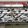 Stickers White Black Grey Arctic Camo Vinyl Car Wrapping With Air Release Camouflage Car Styling Covers Snow Camo Film Car Stickers 1.52 x