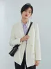 FSLE Office Ladies Casual White Blazer Women Spring Black Oversized Jacket Female Elegant Business Short Green Coat 231225