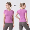 LU LU LEMONS 2.0 Tenue de yoga pour femme T-shirts Chemises T-shirts Vêtements de sport Vêtements de plein air Casual Adulte Gym Excerise Course à manches courtes Hauts respirants