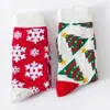 Skarpetki dla kobiet Święta kolorowy wzór wełna gęstwy bawełniany słodki skarpet Elk Snowman Santa Santa na rok Gift