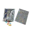 Resealable Smell Proof Bags Foil Pouch Bag Flat mylar Bag for Party Favor Food Storage Holographic Color with glitter star Qcvat Gnkwj