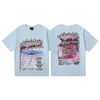 Herren-T-Shirt Europa und die Vereinigten Staaten Hip-Hop-Modemarke Retro-Druck locker lässig Kurzarm hochwertiges Plus-Size-Paar