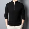 Men's Sweaters Arrival Sheep Wool Clothes Autumn & Winter Casual Zipper Sweater Pullover Knitwear Pure Cashmere Jumpers