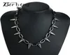 Perçinler CBB Malzeme Chokers Punk Goth El Yapımı Suçlama Kolye Gümüş Başak Perçin Kolye Emo Rock Gotik Chocker5307862