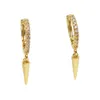 Stud Korean Style Gold Filled Dangle Cone Earrings For Girls Women Simple Cute Studs Jewelry Pave Tiny Cz Punk Boys Drop Delivery Otkxo