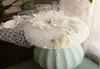 Tocado Retro para mujer, joyería para el cabello, flor, velo para la cara, tocado, boda, novia, sombreros para mujer, Clip, sombreros de ala tacaña 9195501