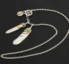 Kettingen 925 sterling zilveren sieraden Takahashi Goro Feather Retro lange ketting blauw turkoois hanger voor mannen en vrouwen Necklace2248306466